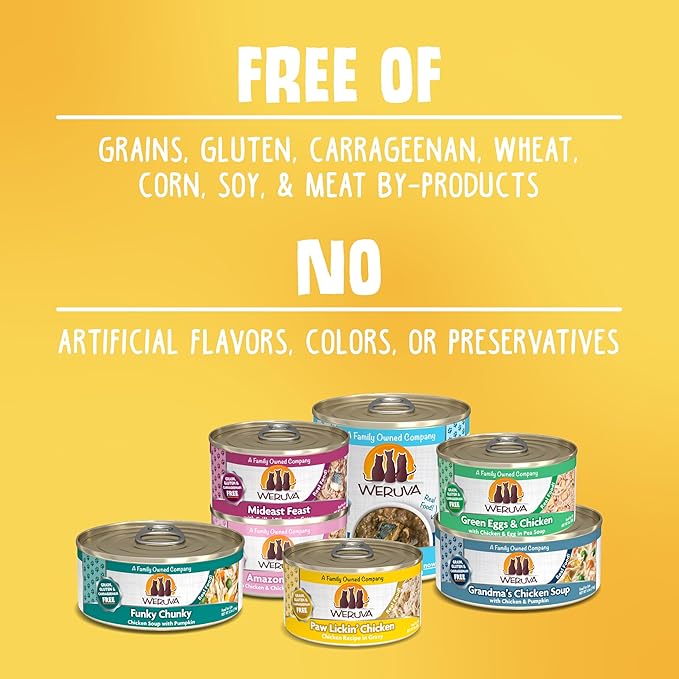 Weruva Classic Cat Food, Paw Lickin Pals Trial Variety Pack, 3oz Can, Pack of 4