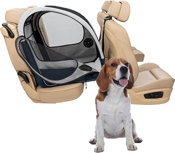 PetSafe Happy Ride Collapsible Dog Car Crate, Foldable Travel Crate for Pets Up to 60 Lbs
