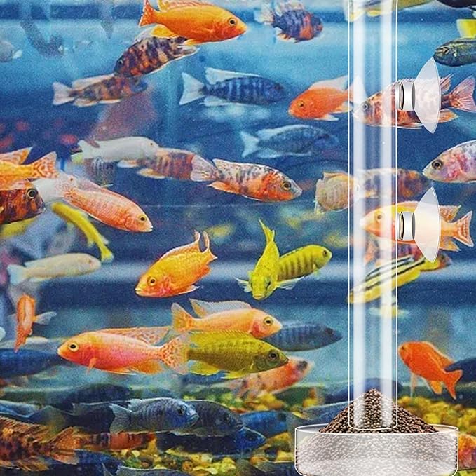 3 Pcs Shrimp Feeding Tube and Dish Set Clear Crystal Glass Shrimp Feeder Tube Tray Aquarium Feeder Tube Shrimp Feeding Dish Bowl Suction Cups for Fish Tank Aquarium Feeding Supplies Tools
