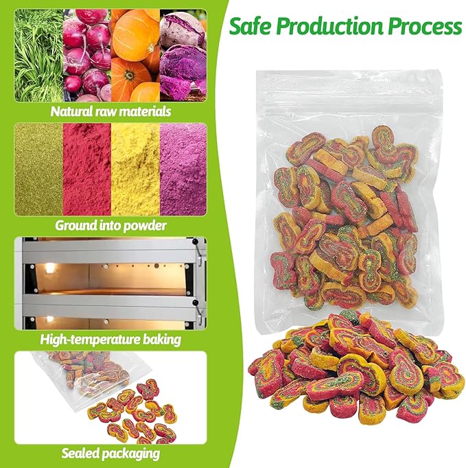 Fhiny 0.29lb Rabbit Chew Toys, Mixed Forage Beetroot Carrot and Pumpkin Bunny Treats for Hamsters Guinea Pigs Chinchillas and Other Small Rodents Teeth Grinding