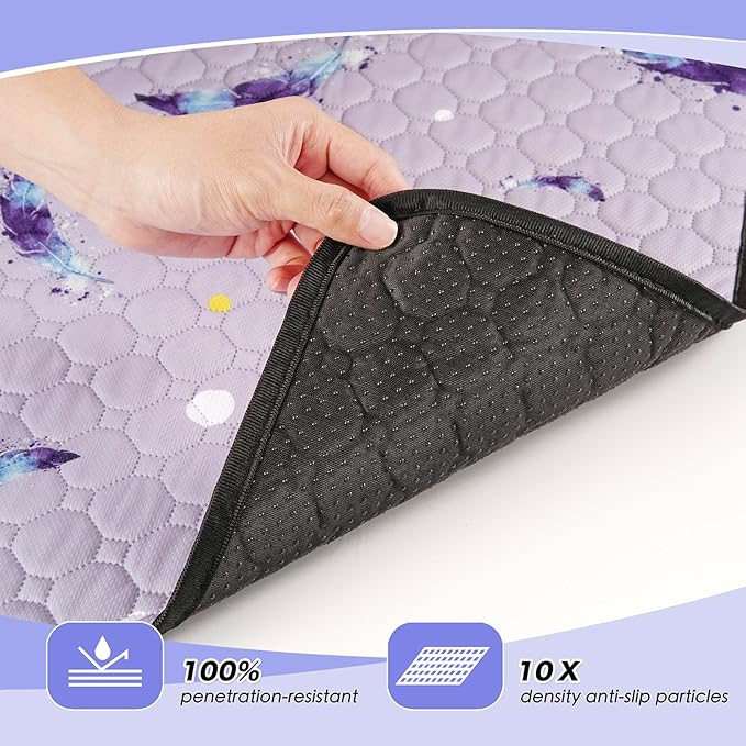 WanpeeGoo Washable Pee Pads for Dogs, 4Pack Reusable Puppy Pads, Super Absorbent & Leakproof Dog Pads, Anti-Slip Dog Pee Pads for Puppy Training & Incontinence, Leaf Pattern 18"x24"