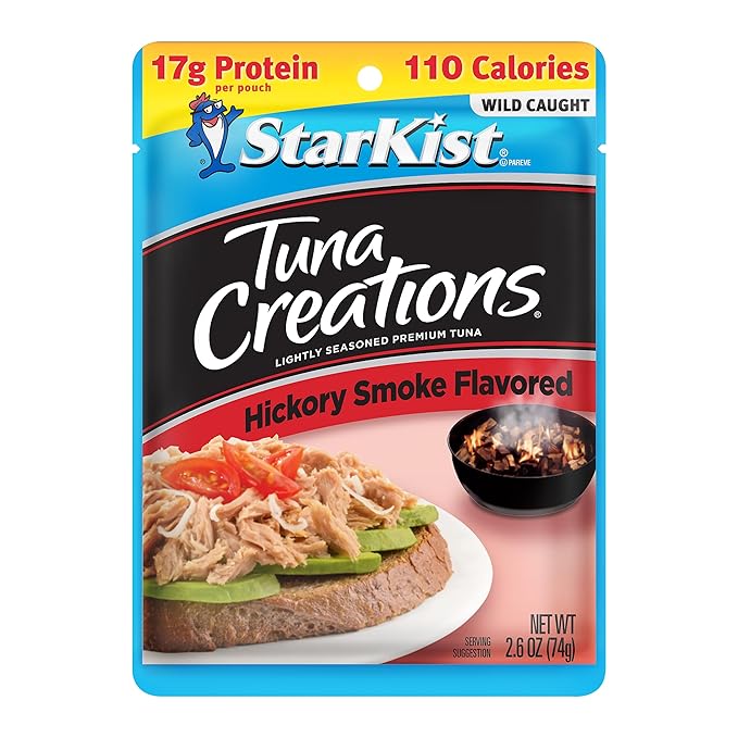 StarKist Tuna Creations Hickory Smoked Pouch (2.6 oz - 24 Pack) Wild Caught, High Protein Shelf Stable Seafood, Gluten Free, Soy Free, No Draining, Ready to Eat for Salads and Sandwiches