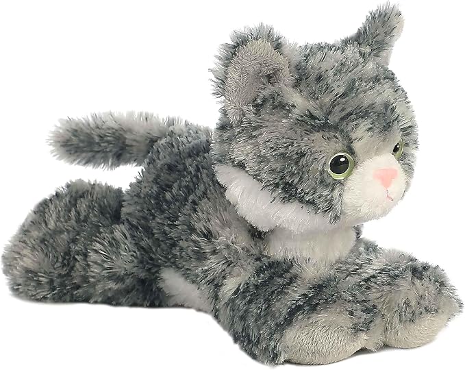 Aurora® Adorable Mini Flopsie™ Lily™ Stuffed Animal - Playful Ease - Timeless Companions - Gray 8 Inches