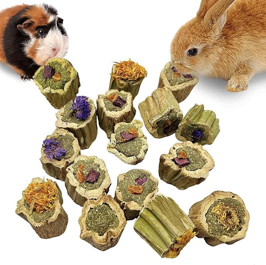 200G Rabbit Chew Toys Guinea Pig Treats Natural Papaya Wood Chew Sticks for Teeth Bunny Guinea Pig Hamster Chinchilla