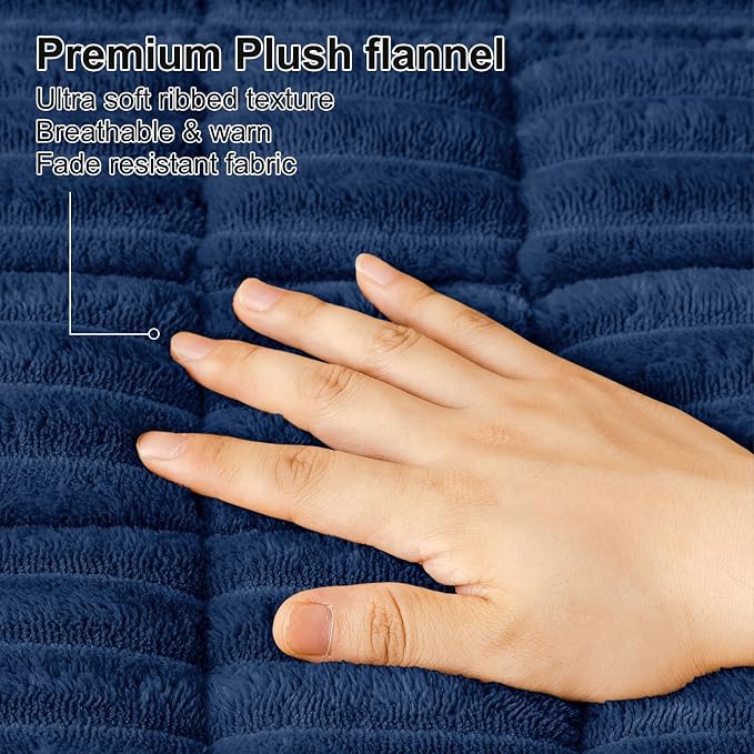 Smiry Couch Cover for Dogs, Non Slip Washable Sofa Protector for Pets, Soft Furniture Cover for Pet, Stylish Sofa Covers, Cozy Protect Against Fur, Dirt & Everyday Messes (Navy, 43" x 63")