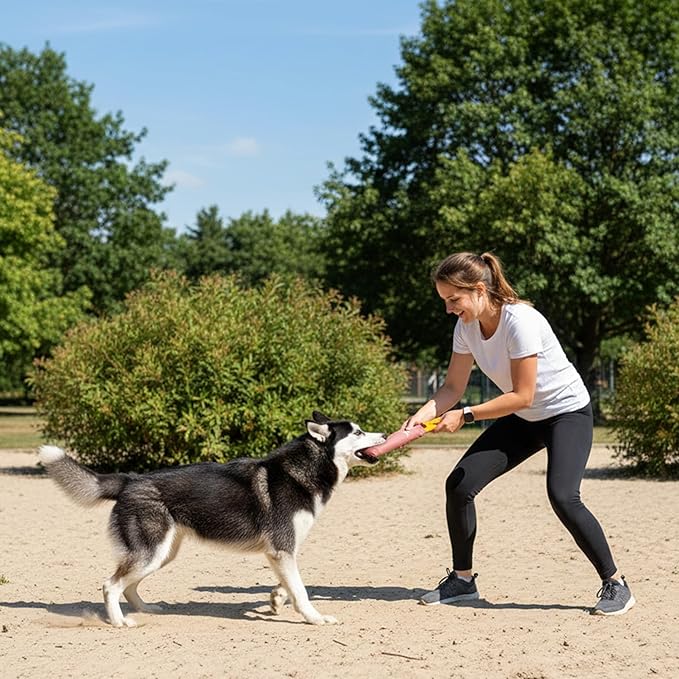 OllyDog Tugger | Durable Dog Tug Toy | Recycled | Tough Dog Bite Pillow | Handle | Interactive Pull Toy | Fetch & Training (Desert)