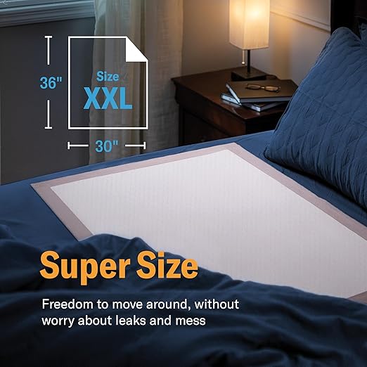 Curera Chucks® Premium Disposable Underpads 30”x36” [100-Count] Ultra Absorbent Chux Incontinence Bed Pads Disposable Adult with Adhesive Tape, Pee Pads Pet Training Pads XX-Large 30x36 Bulk Pack