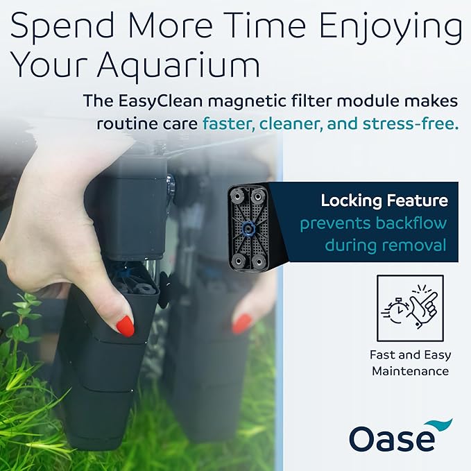 OASE EcoFlow 150 Internal Aquarium Filter, For Freshwater and Saltwater Tanks Up to 40 Gallons, Quiet, Customizable Water Flow, Multi-Stage Filtration