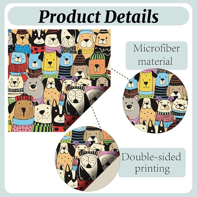 CREATCABIN 6Pcs Glasses Cleaning Cloth Microfiber Lens Cleaning Cloths Reusable Dog Glasses Cleaner Wipes Soft Microfiber Eyeglass for Camera Laptops Screens Cell Phone 6x6Inch
