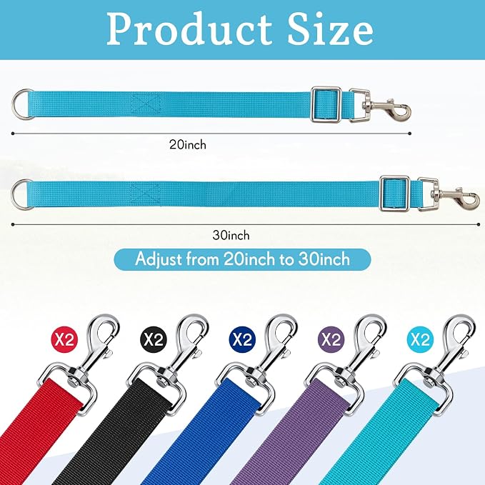10 Pieces Horse Bucket Straps for Horse Stalls Adjustable Bucket Strap Nylon Horse Trailer Ties Horse Hanging Strap for Water Bucket Horse, Hay Nets, Water Buckets, Horse Outdoor Feeders