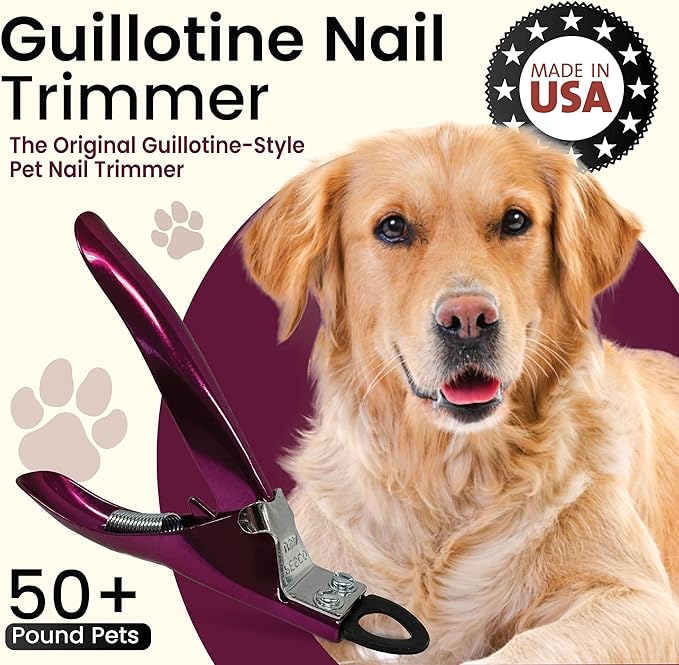 Resco Dog Nail Clippers – USA-Made Professional Guillotine Trimmer, Candy Series with Replacement Blade System – All Breeds