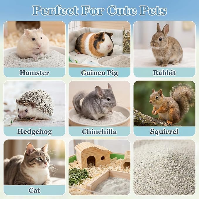Sukh 14OZ Hamster Desert Sand - Coarse Play Bedding Sand for Hamster Gerbil Chinchilla Guinea Pig Reptile Chicken Bird, Cage Accessories Fish Tank Odor Control Digging Pee Sand, Apple Scent