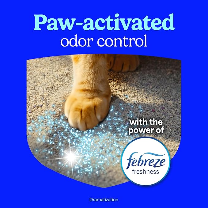 Fresh Step Advanced Odor Shield Light Weight Multi Cat Clumping Litter with Febreze, Low Dust, Odor Control with Ammonia Block Technology, Compatible in Automatic Litter Boxes, 23 lb. (2 x 11.5 lb)