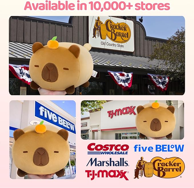 Mewaii Cute Capybara Plush, Kawaii Plushies Capybara, Cute Animal Plushie, Soft Squishy Gifts for Kids & Girls (16 Inch)