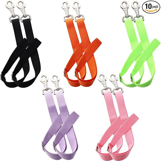10 Pcs Horse Bucket Strap Hangers Horse Suppliers Adjustable Nylon Bucket Strap for Buckets Hay Nets Outdoor Feeders(Multicolor)