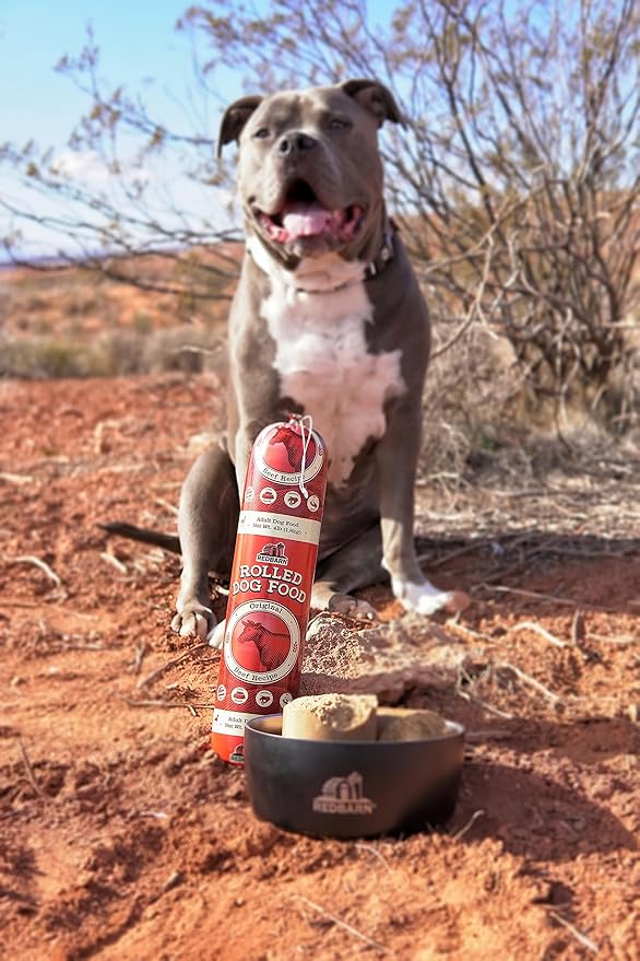 Redbarn Pet Products All-Natural Premium Rolled Dog Food, Beef Recipe - Soft Semi-Moist Wet Formula for High Protein Diet, Training Rewards, & Treat Pill Concealer - 4 lb, 1 Count (Pack of 2)