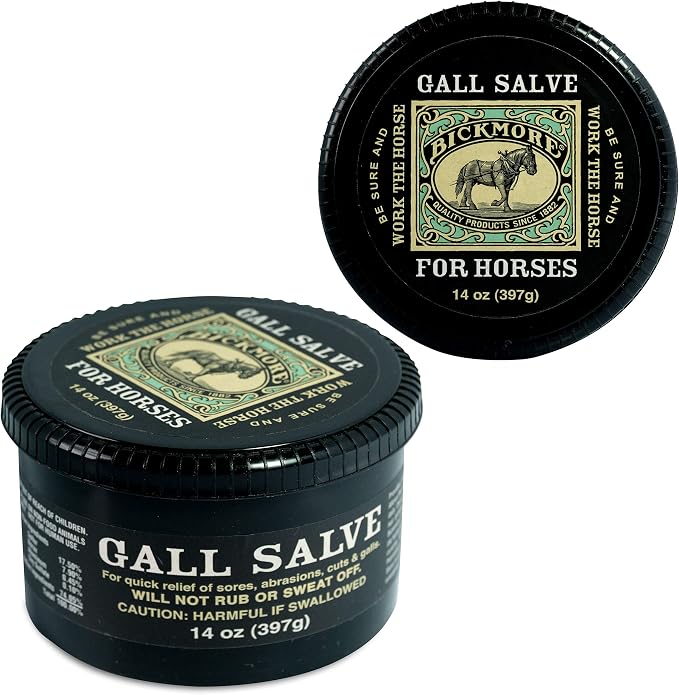 Bickmore Gall Salve Wound Cream for Horses 14oz - Quick Equine Relief of Sores, Abrasions, Cuts and Galls