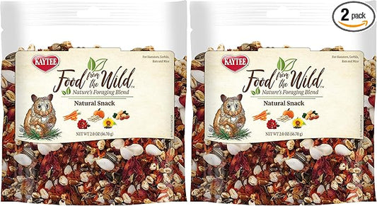 Kaytee Food from The Wild Natural Snack for Pet Hamsters, Gerbils, Rats and Mice, 2 Ounces (Pack of 2)