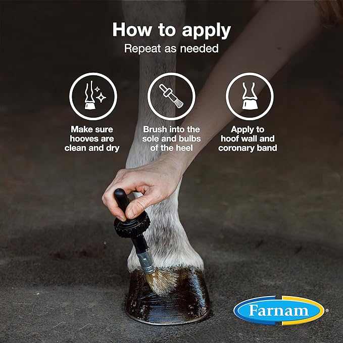Farnam Horseshoer's Secret Deep-Penetrating Hoof Oil for Horses, Conditions Dry Hooves, Prevents Cracks, Splits & Contracted Heels, Contains Avocado, Glycerine & Mineral Oils, Fast Absorbing, 32 Oz