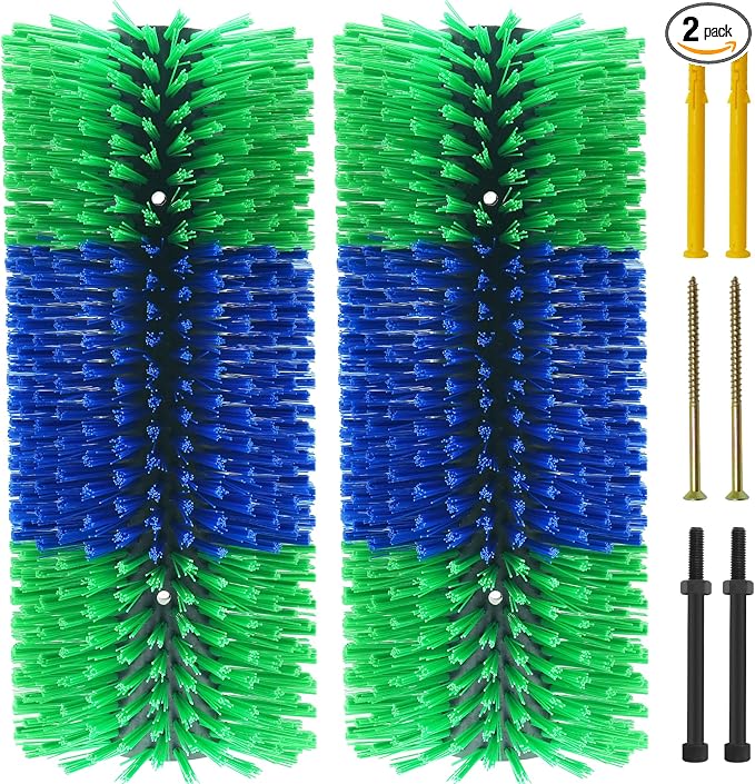 Livestock Scratching Brush Goat Scratcher Full Massage Grooming Brush with 8 Screws for Cattle, Sheep, Horses, Pigs
