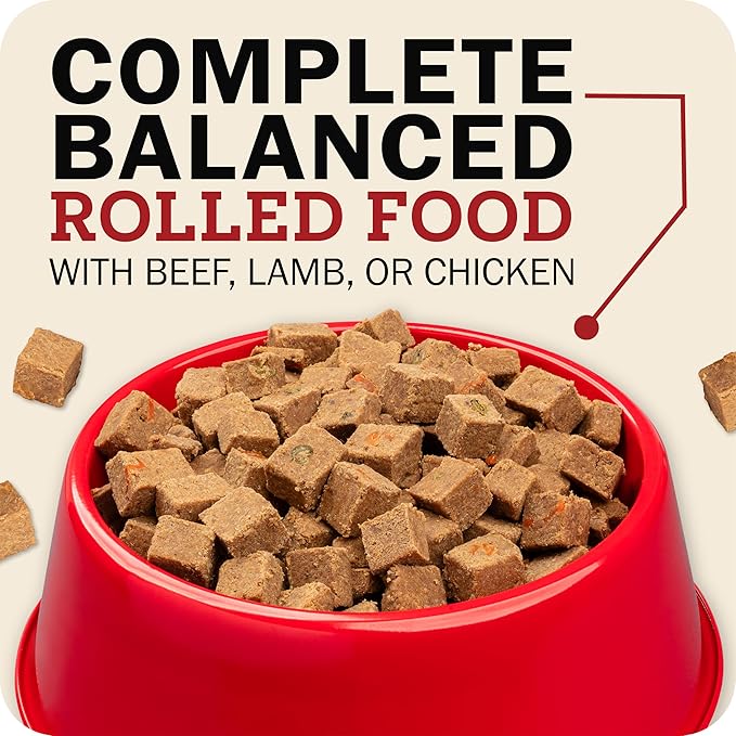 Redbarn Pet Products All-Natural Premium Rolled Dog Food, Lamb Recipe - Soft Semi-Moist Wet Formula for High Protein Diet, Training Rewards, & Treat Pill Concealer - 4 lb, 1 Count