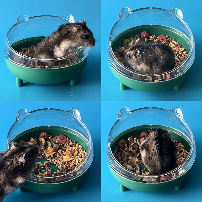 Hamster Bathtub,Hamster Sand Bath,Hamsters Bathroom,Sand Bath Container,Toilet for Dwarf Hamsters,Gerbils,Mice and Small Animals (Blue)