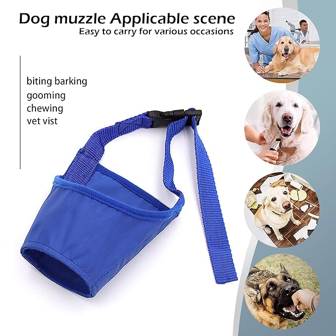Parts Express Dog, Soft Anti-Biting Barking Chewing, Breathable Waterproof Adjustable for Small Medium Dogs,Blue (L)