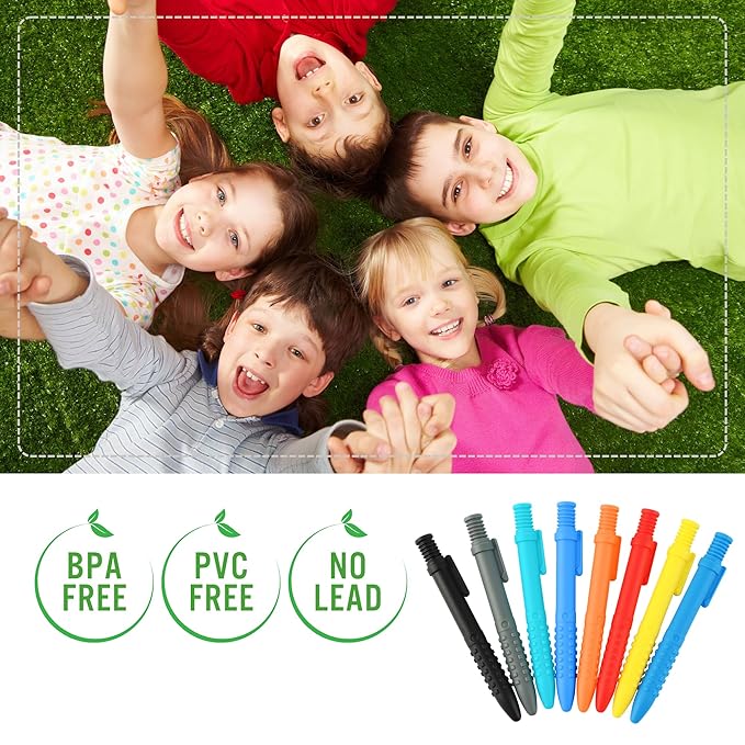 Sensory Chew Toys for Autistic Chewers, 8 Packs Food Grade Silicone Oral Motor Chew Toys & Hand Fidgets for Autism, ADHD, SPD, Anxiety or Special Needs