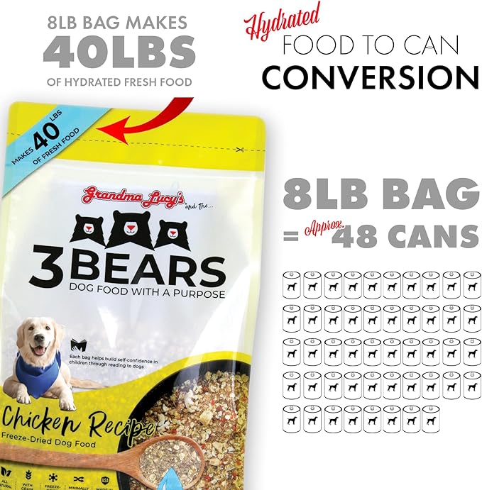 3 Bears Chicken Dog Food - 1lb