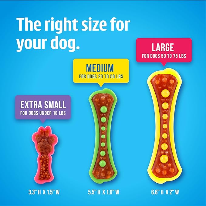 HARTZ Chew 'n Clean Dental Duo Bacon Flavored Dog Chew Toy - 1 Count