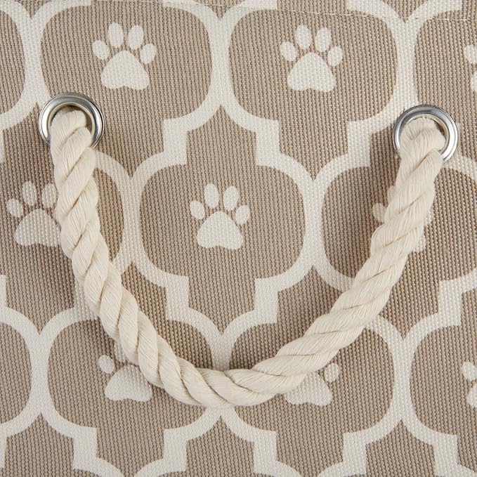 Bone Dry 6192 Pet Storage Collection Lattice Paw Print, Large Rectangle, Stone