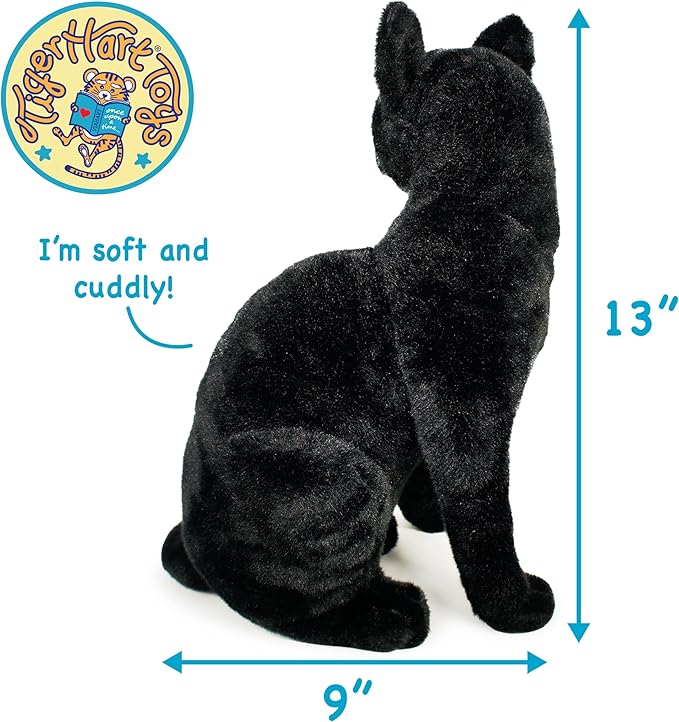 TigerHart Boone The Black Cat - 13 Inch Stuffed Animal Plush