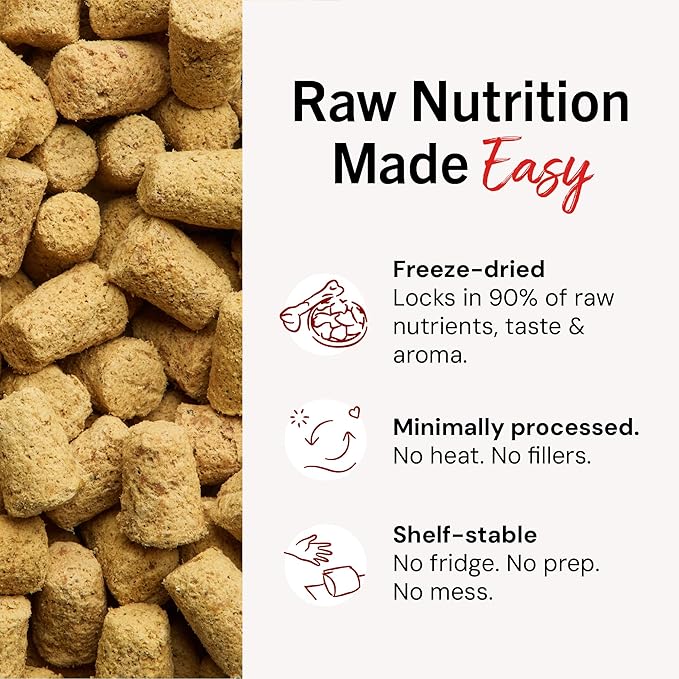 Stella & Chewy's Freeze Dried Raw Meal Mixers – Crafted for Puppies – Grain Free, Protein Rich Perfectly Puppy Beef & Salmon Recipe – 18 oz Bag