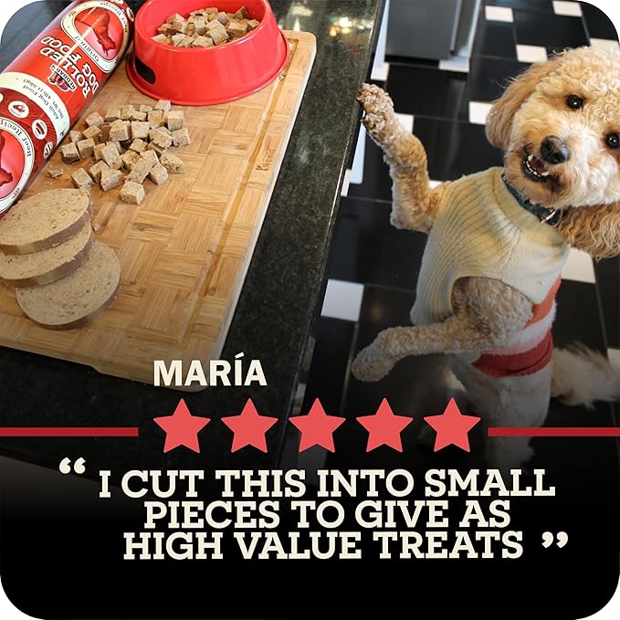 Redbarn Pet Products All-Natural Premium Rolled Dog Food, Lamb Recipe - Soft Semi-Moist Wet Formula for High Protein Diet, Training Rewards, & Treat Pill Concealer - 4 lb, 1 Count