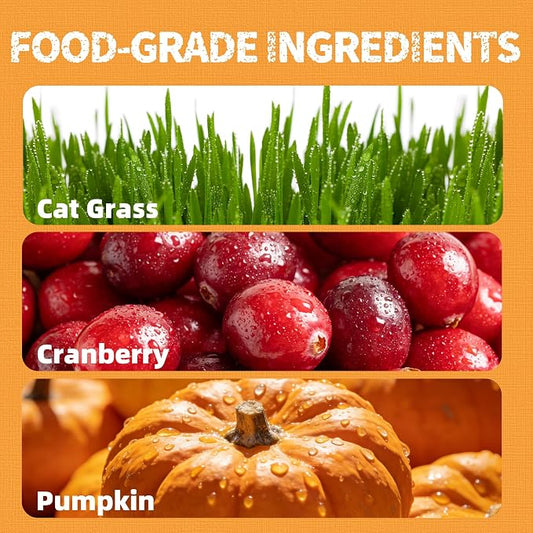 Just Try 36 OZ Cat Treats - with Cat Grass, Cranberry, Pumpkin- Healthy Cat Grass Kitten Treats Training Biscuits