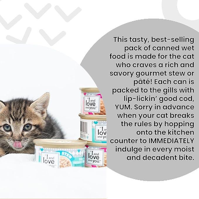 I AND LOVE AND YOU "I and love and you" Naked Essentials Canned Wet Cat Food - Grain Free, Rabbit Recipe, 3-Ounce, Pack of 24 Cans
