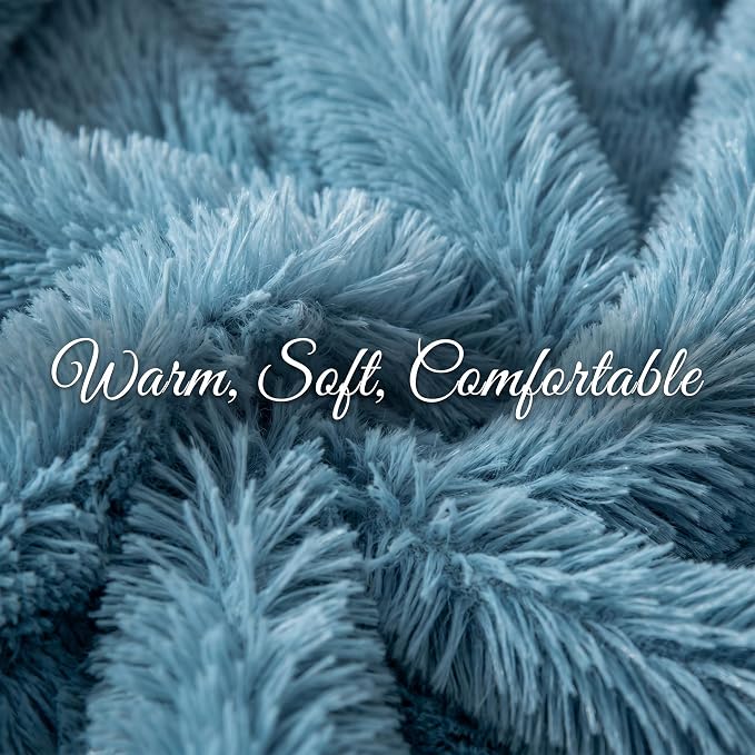 Extra Small Dog Bed 19 Inch,Calming Donut Puppy Bed,Ultra Soft Faux Fur Round Dog Bed for Chihuahua Yorkie Maltese Pomeranian,Blue