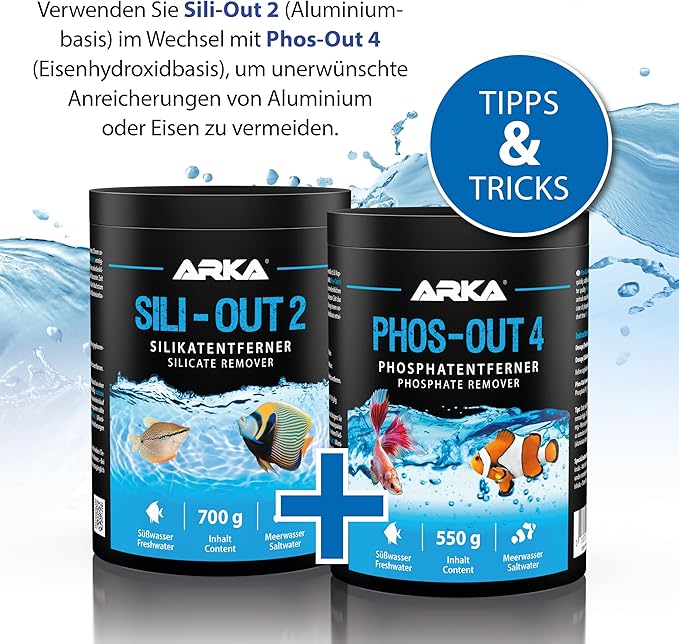 MICROBE-LIFT® - Sili-Out 2 | Silicate absorber for every saltwater & freshwater aquarium | fast & effective | removes silicate, phosphate, barium, arsenic, chromium & yellow substances | content: 360g