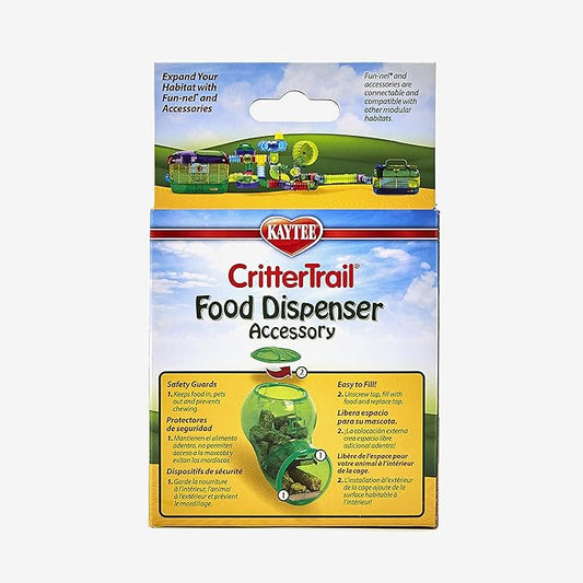 Kaytee CritterTrail Fun-nel Habitat Food Dispenser for Pet Hamsters, Gerbils, or Mice (color may vary)