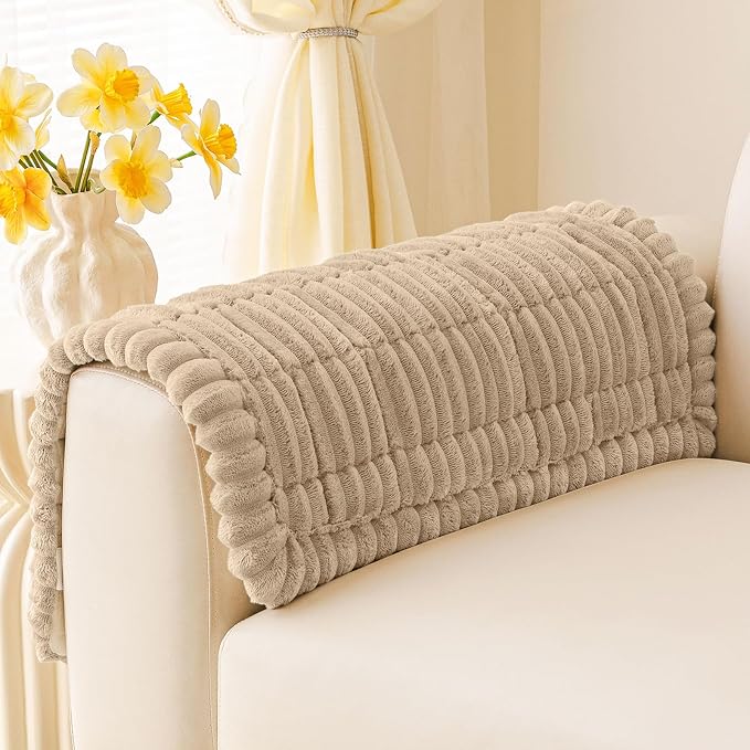 Smiry Couch Cover for Dogs, Non Slip Washable Sofa Protector for Pets, Soft Furniture Cover for Pet, Stylish Sofa Covers, Cozy Protect Against Fur, Dirt & Everyday Messes (Khaki, 27.6" x 27.6")