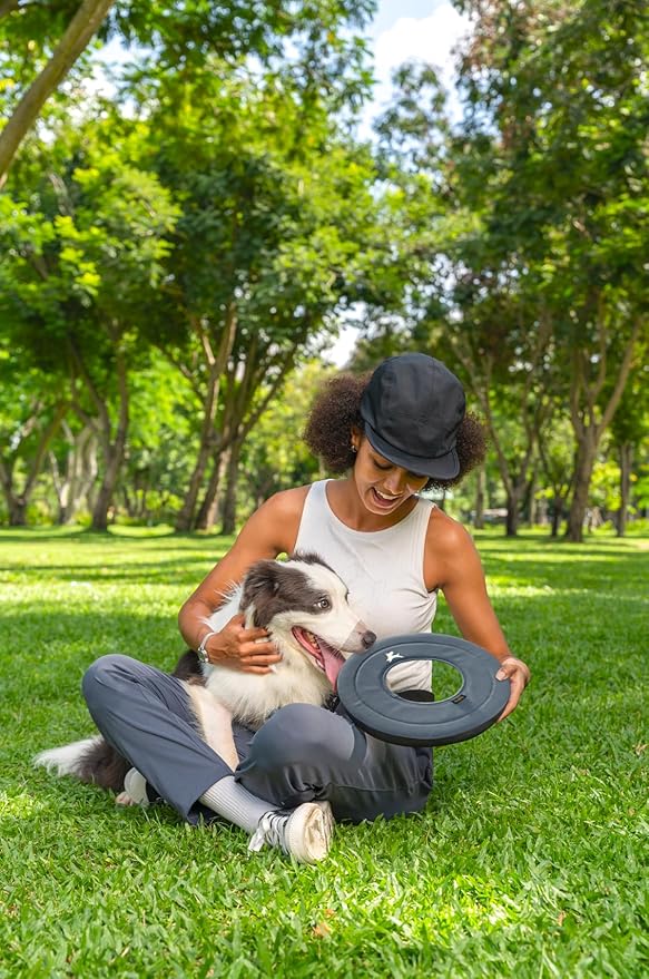 OllyDog Super Flyer, Floating Dog Disc for Water Play – Soft Durable Dog Fetch Toy, Eco-Friendly Recycled Material, Gentle on Teeth, Lightweight Flying Disc for Medium, Large Dogs (Castle Rock, 11")