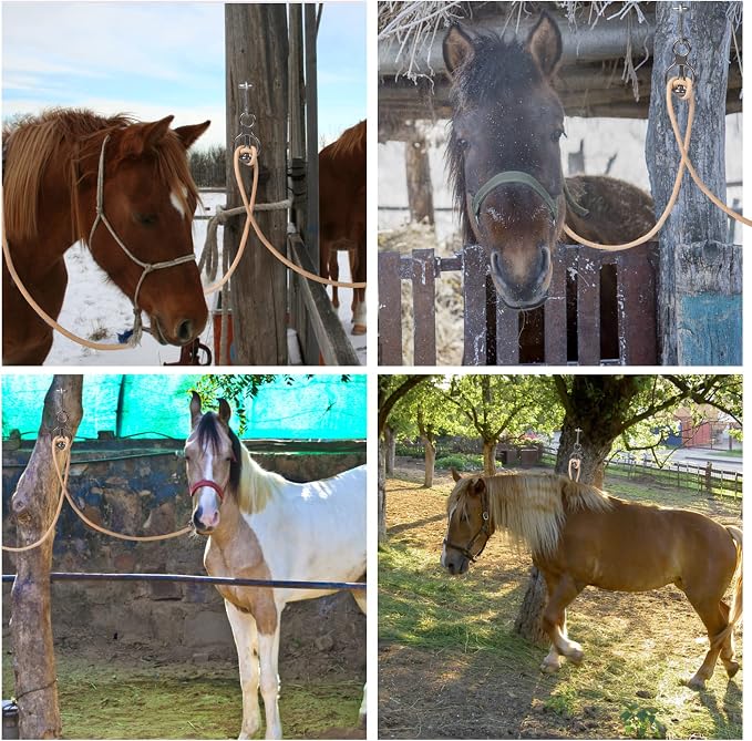 Martx Blocker tie Ring for Horses,Horse tack and Supplies Horse Accessories,Horse tie Ring Prevents Horses from Pulling Back Sturdy Stainless Stee