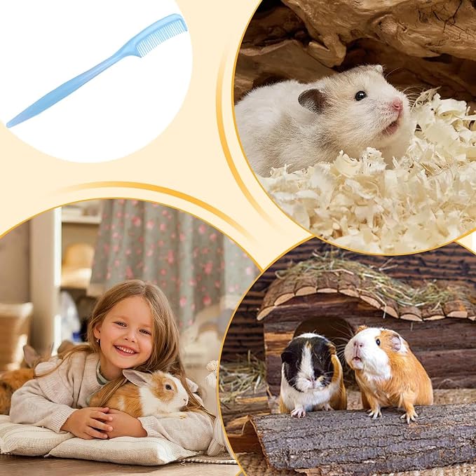 Bunny Brush - Grooming Device, 10 Count Miniature Instrument for Coat Maintenance, Cleaning Implement with Soft Filaments, Pet Supplies, Hair Tool for Indoor Rabbits, Ferret Care and Sensitive Skin