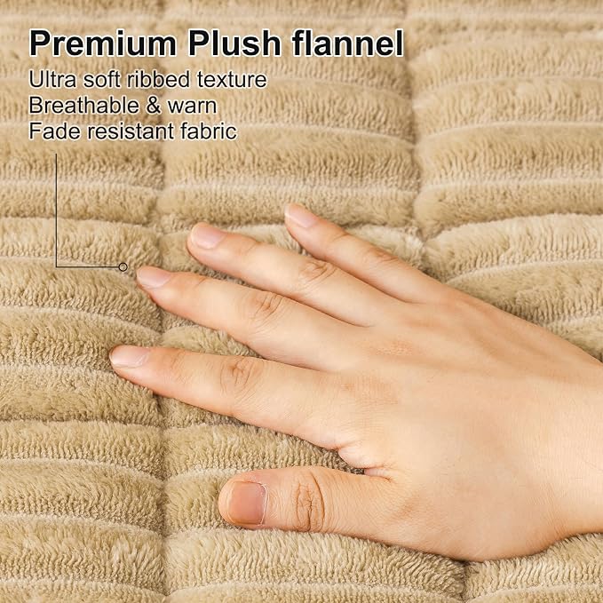 Smiry Couch Cover for Dogs, Non Slip Washable Sofa Protector for Pets, Soft Furniture Cover for Pet, Stylish Sofa Covers, Cozy Protect Against Fur, Dirt & Everyday Messes (Camel, 35.4" x 95")