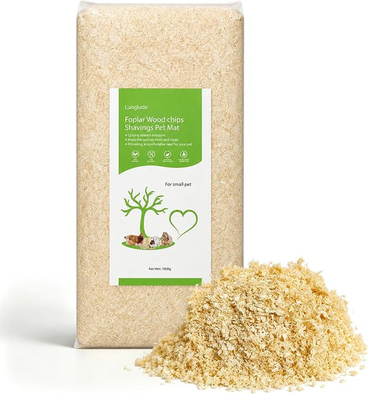 35oz Natural Aspen Wood Pet Bedding – Low Dust, Odor Control & Ultra Absorbent Shavings for Hamsters, Parrots, Guinea Pigs & Small Animals