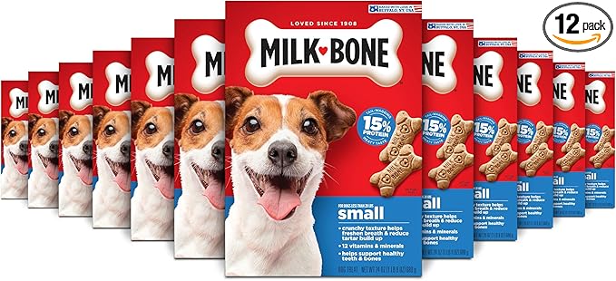 Milk-Bone Original Biscuits, Small Dog Treats, 24 Oz. Boxes (Pack of 12)