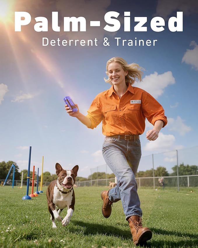 Dog Bark Deterrent Devices-Ultrasonic Anti Barking Device for Dogs with 50ft Range, Rechargeable No Barking Device for Own or Neighbor's Dogs, Portable Safe for Dogs/Humans | Indoor/Outdoor Use-Blue