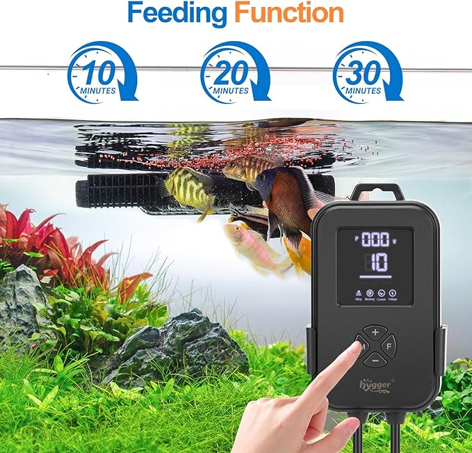 hygger Aquarium Crossflow Wave Maker, Adjustable Direction & Flow Gyre Wavemaker 5 Wave Modes & Tidal Mode Magnetic Powerhead Circulation Pump with Controller For Saltwater Coral Reef Tank 3900GPH