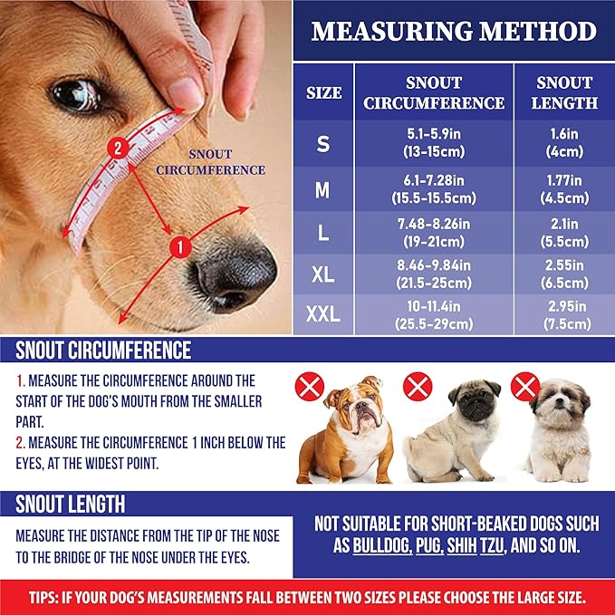 Dog Muzzle for Small Dogs - Soft Nylon Breathable Muzzle for Small Dog with Air Mesh | Adjustable Dogs Muzzles to Prevent Biting | Puppy Mussels for Grooming Barking Chewing Allows Panting Drinking