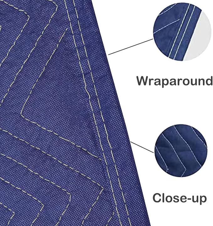 PONGHEI 12 Pack Moving Blankets 40"x 72" Heavy Duty Packing Blankets for Shipping Thick Furniture Wrapping for Moving Supplies